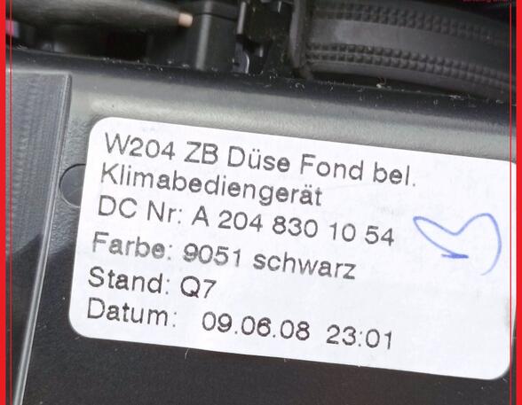 Dashboard ventilatierooster MERCEDES-BENZ C-Klasse (W204)