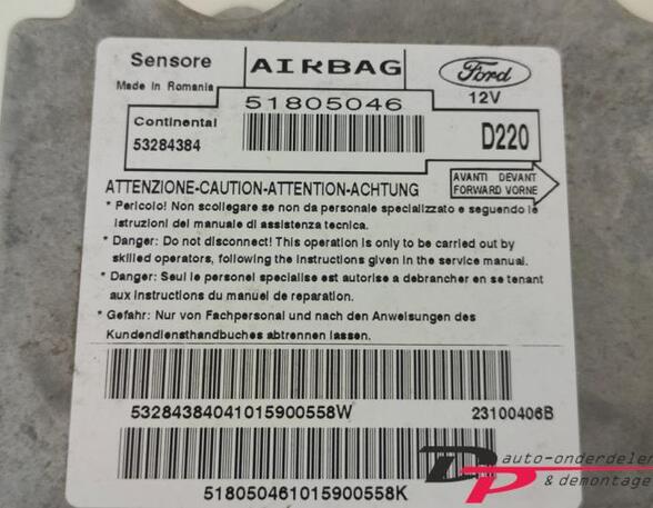 P20501546 Steuergerät Airbag FORD Ka (RU8) 51805046