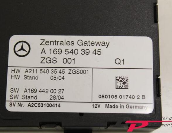 Central Locking System MERCEDES-BENZ A-Klasse (W169)