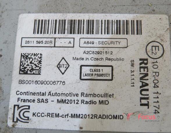 CD-Radio RENAULT Kangoo Express (FW0/1), RENAULT Kangoo/Grand Kangoo (KW0/1)