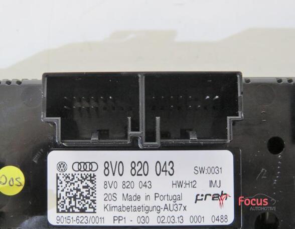 P18052923 Heizungsbetätigung (Konsole) AUDI A3 (8V) 8V0820043