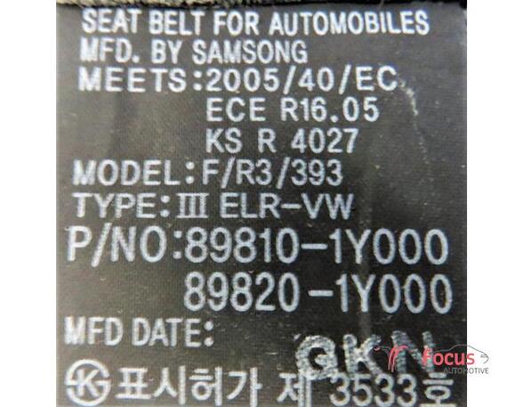 Safety Belts KIA Picanto (TA)