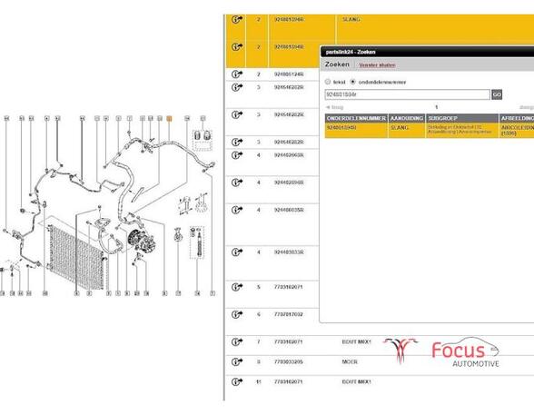 P11694785 Hochdruck-/Niederdruckleitung für Klimaanlage RENAULT Megane IV Schräg