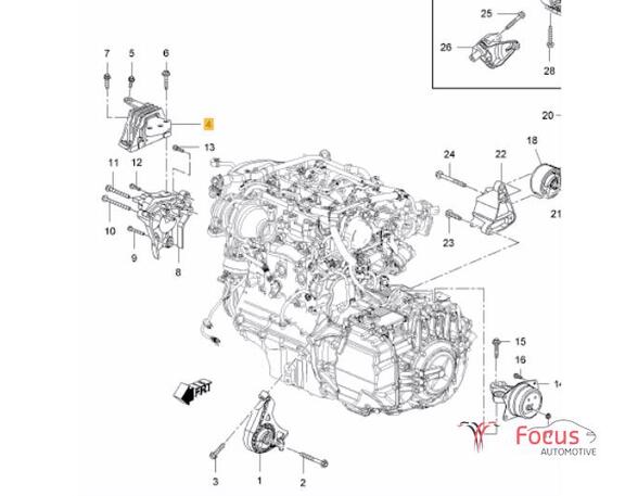 P14264205 Lagerbock für Motoraufhängung OPEL Insignia A (G09) 13227717