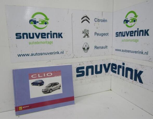 Operation manual RENAULT Clio III (BR0/1, CR0/1), RENAULT Clio II (BB, CB), RENAULT Clio IV (BH)
