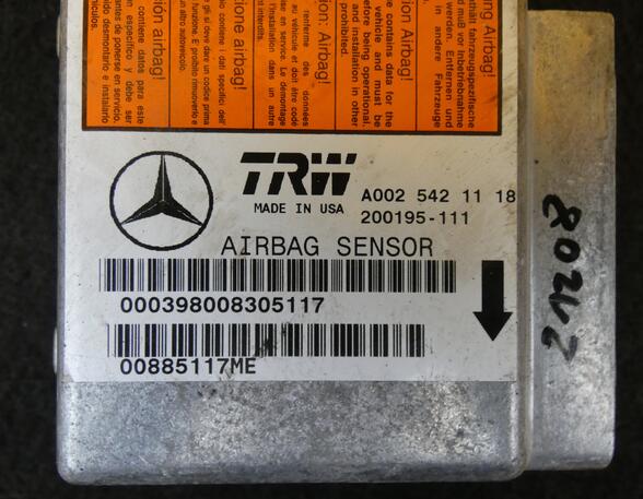 Steuergerät Airbag W163 ML 320 A0025421118 Mercedes-Benz ML 230-ML 55 AMG  (Typ:163)