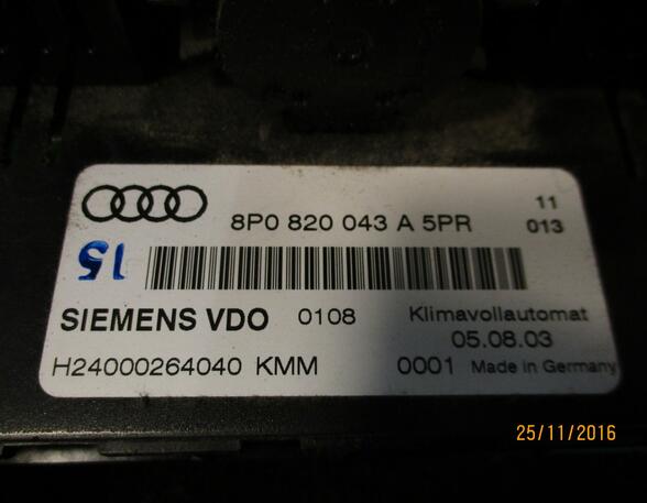 Heating & Ventilation Control Assembly AUDI A3 (8P1)