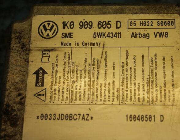 P7746157 Steuergerät Airbag VW Golf V (1K) 1K0959653