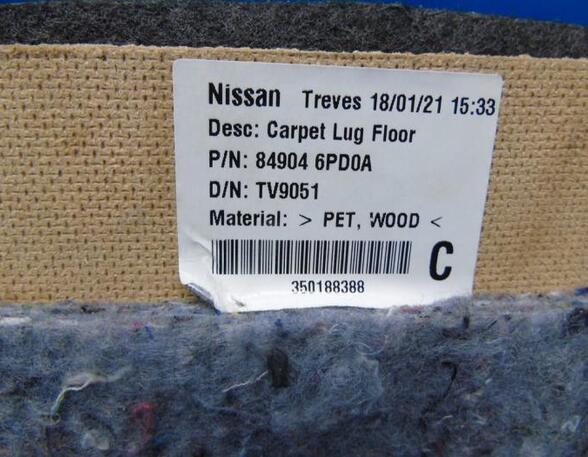Trunk Floor Mat Carpet NISSAN Juke (F16)