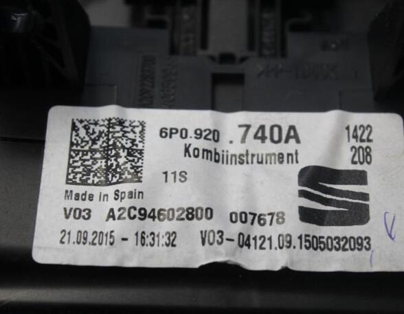 P10552092 Instrumentenkombination SEAT Ibiza IV (6J) 6P0920740A