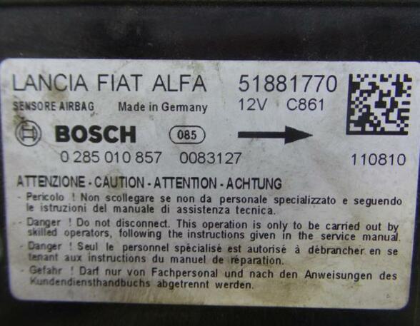 0285010857 Steuergerät Airbag FIAT Doblo Kasten/Kombi (263) P6521874