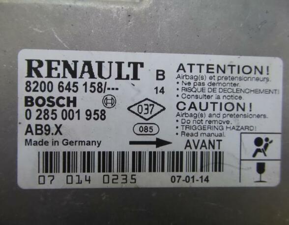 Airbag Control Unit RENAULT Clio III (BR0/1, CR0/1), RENAULT Clio IV (BH)
