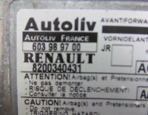 Regeleenheid airbag RENAULT Grand Scénic II (JM0/1), RENAULT Scénic II (JM0/1)