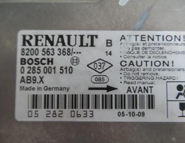 Regeleenheid airbag RENAULT Clio III (BR0/1, CR0/1), RENAULT Clio II (BB, CB)