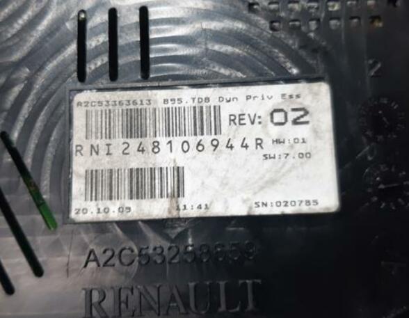 248106944R Instrumentenkombination RENAULT Megane III Coupe (Z) P16325103
