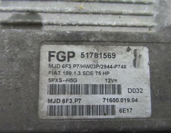 Engine Management Control Unit FIAT Grande Punto (199), FIAT Punto Evo (199)