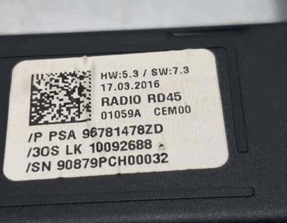 Radio schakelaar PEUGEOT 308 II (L3, LB, LH, LP, LW)