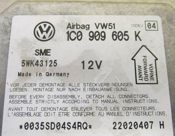 Steuergerät Airbag  VW POLO (9N_) 1.2 40 KW
