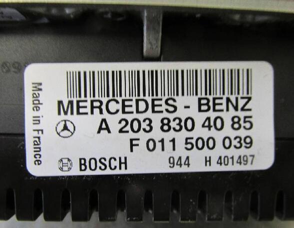 Heating & Ventilation Control Assembly MERCEDES-BENZ CLK Cabriolet (A209)