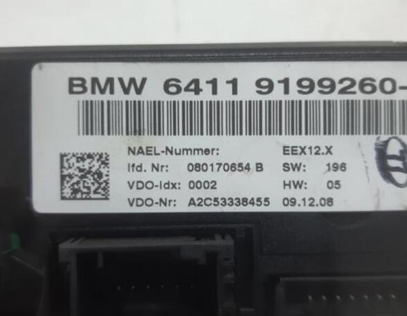 P19028303 Heizungsbetätigung (Konsole) BMW 1er (E87) 919926001