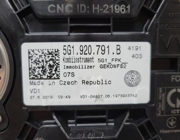 Tachometer (Revolution Counter) VW Golf VII Variant (BA5, BV5)