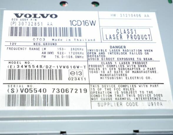 CD-Player  VOLVO C30 2.0 D 100 KW