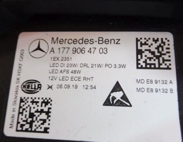 Hauptscheinwerfer links LED    beschädigt MERCEDES-BENZ A-KLASSE (W177) A 250 165 KW