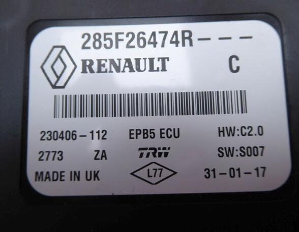 Steuergerät Handbremse RENAULT ESPACE V (JR) 1.6 DCI 160 118 KW