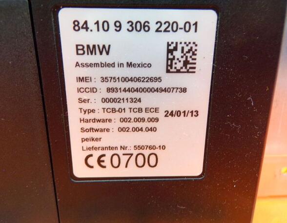 Steuergerät TELEMATIC ( FÜR KOMMUNIKATION BMW SERVICE ) BMW 5 (F10) 520D 135 KW