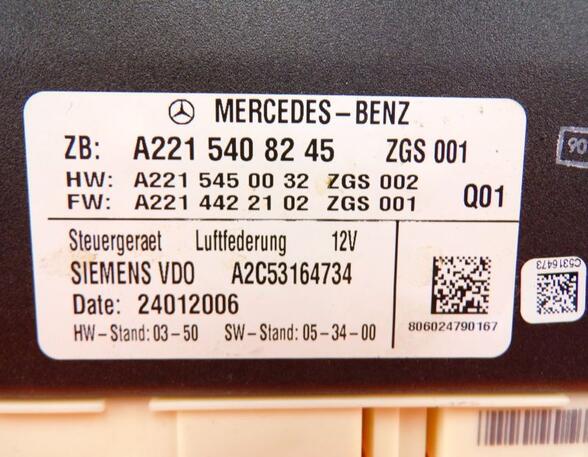 Regeleenheid luchtvering MERCEDES-BENZ S-Klasse (W221)