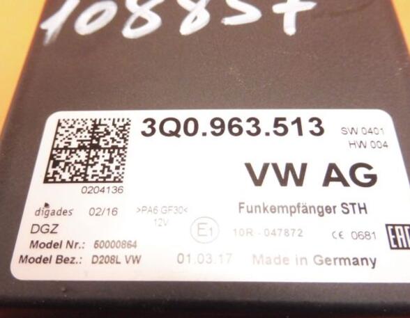 Steuergerät Standheizung  VW GOLF ALLTRACK (BA5  BV5) 1.8 TSI 4MOTION 132 KW