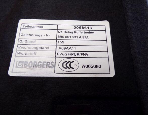 Vloeren kofferbak AUDI Q5 (8RB)