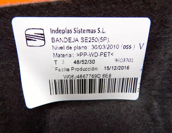 Laderaumabdeckung SCHWARZ SEAT IBIZA IV (6J5  6P1) 1.0 55 KW