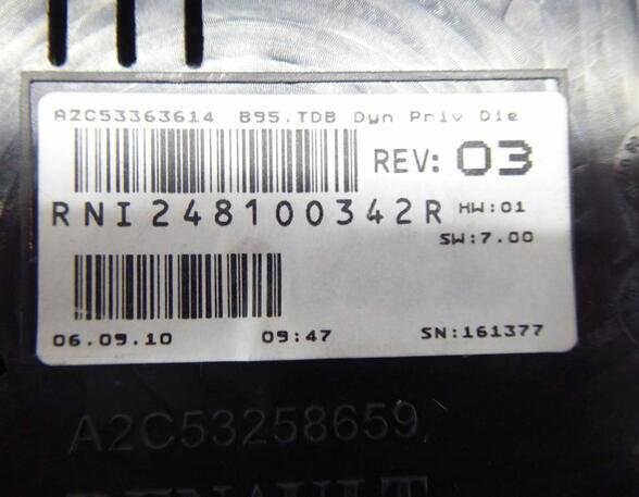 Tachometer  RENAULT MEGANE III COUPE (DZ0/1_) 1.9 DCI 96 KW
