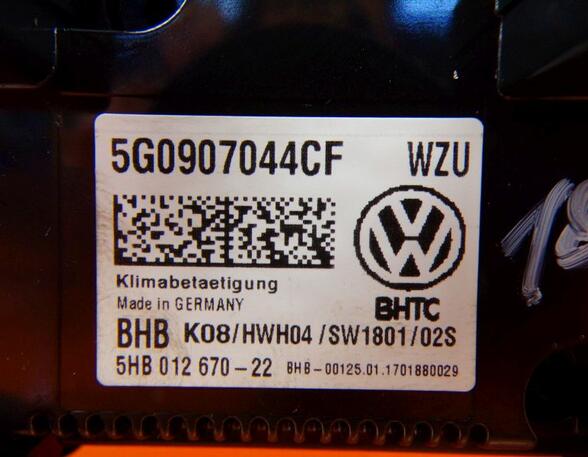 Bedienelement  Klimaanlage  VW GOLF VII (5G1  BE1  BE2  BQ1) 1.2 TSI 81 KW