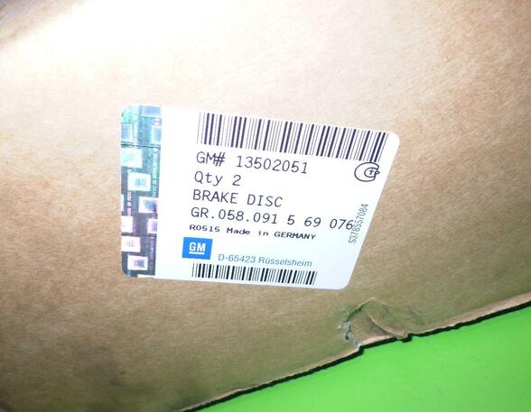 Brake Disc OPEL Astra J (--)