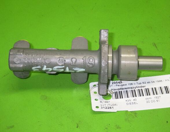 Brake Master Cylinder PEUGEOT 106 II (1A, 1C), CITROËN Saxo (S0, S1)