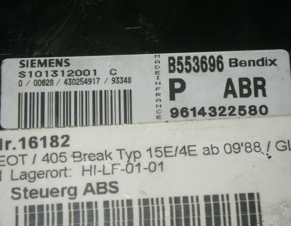 Regeleenheid ABS PEUGEOT 405 II Break (4E)