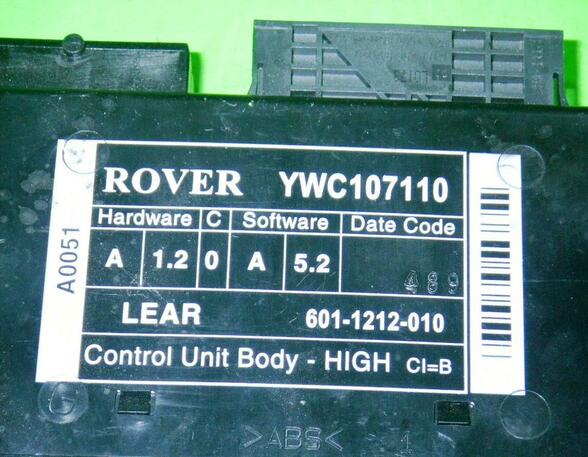 Controller ROVER 75 (RJ)