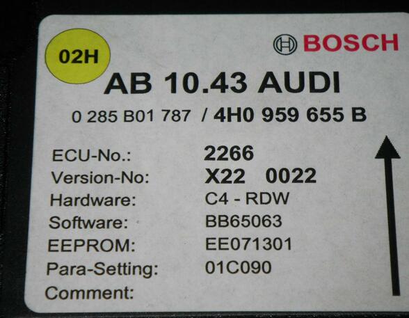 Airbag Control Unit AUDI A8 (4H2, 4H8, 4HC, 4HL)
