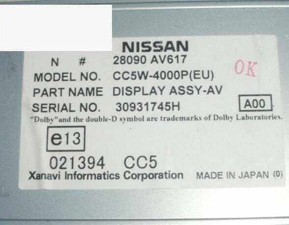 Beeldscherm boordcomputer NISSAN Primera Kombi (WP12)