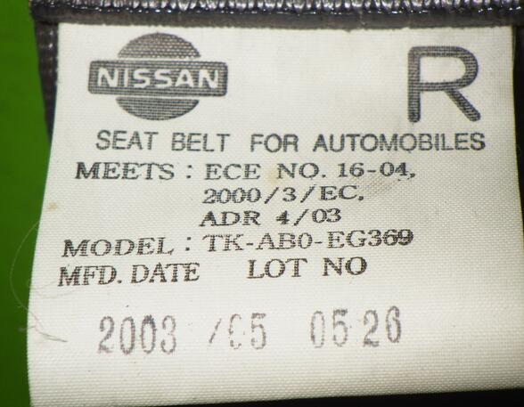 Safety Belts NISSAN Pick-up (D22), NISSAN Navara (D22)