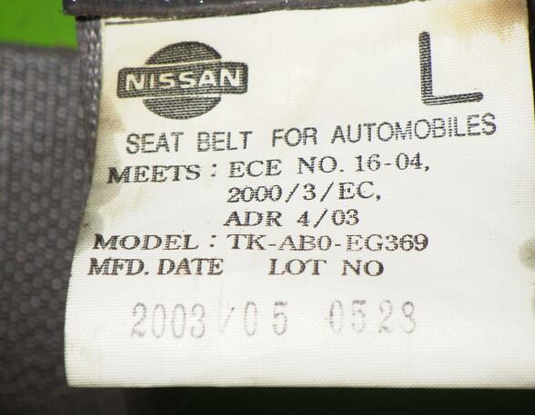 Safety Belts NISSAN Pick-up (D22), NISSAN Navara (D22)