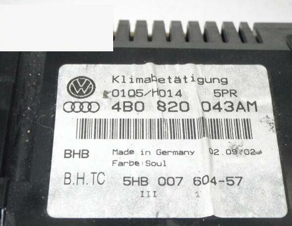 Air Conditioning Control Unit AUDI A6 Avant (4B5)