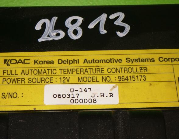 Air Conditioning Control Unit CHEVROLET Rezzo Großraumlimousine (U100)