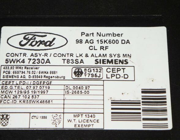 Air Conditioning Control Unit FORD Mondeo I Turnier (BNP), FORD Mondeo II Turnier (BNP), FORD Focus (DAW, DBW)