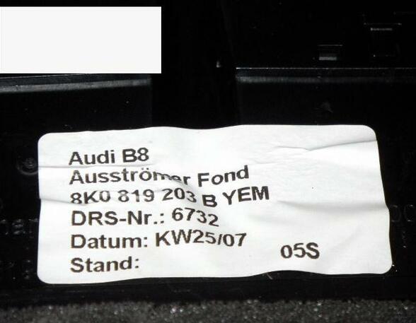 Dashboard ventilation grille AUDI A4 (8K2, B8)
