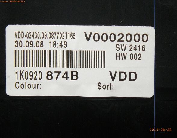 Aanwijsinstrument VW GOLF PLUS (5M1, 521)