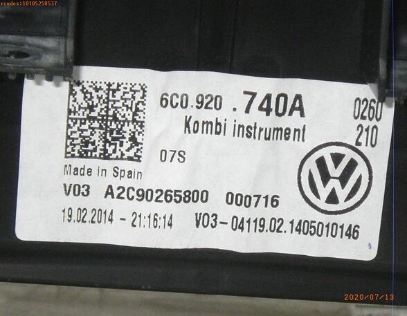 Instrumentenkombination VW Polo V (6R)  75400 km