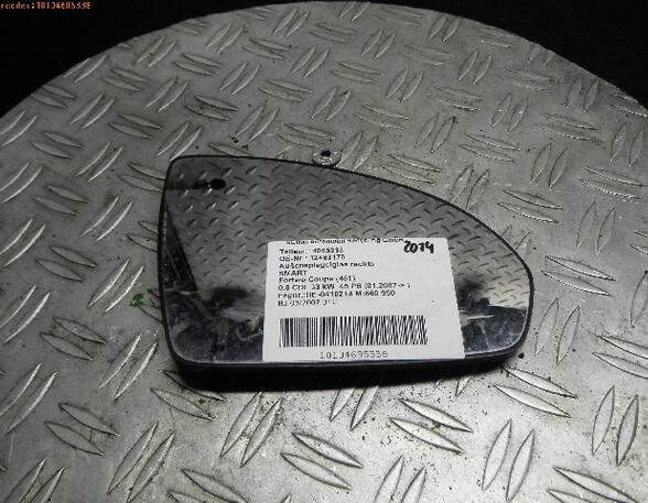 Outside Mirror Glass SMART FORTWO Coupe (451)